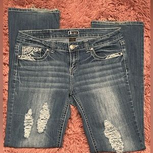Soundgirl distressed denim juniors size 11